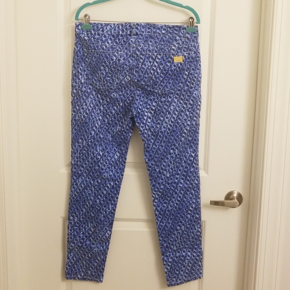 MK blue and white water tie dye jeans - Picture 4 of 6